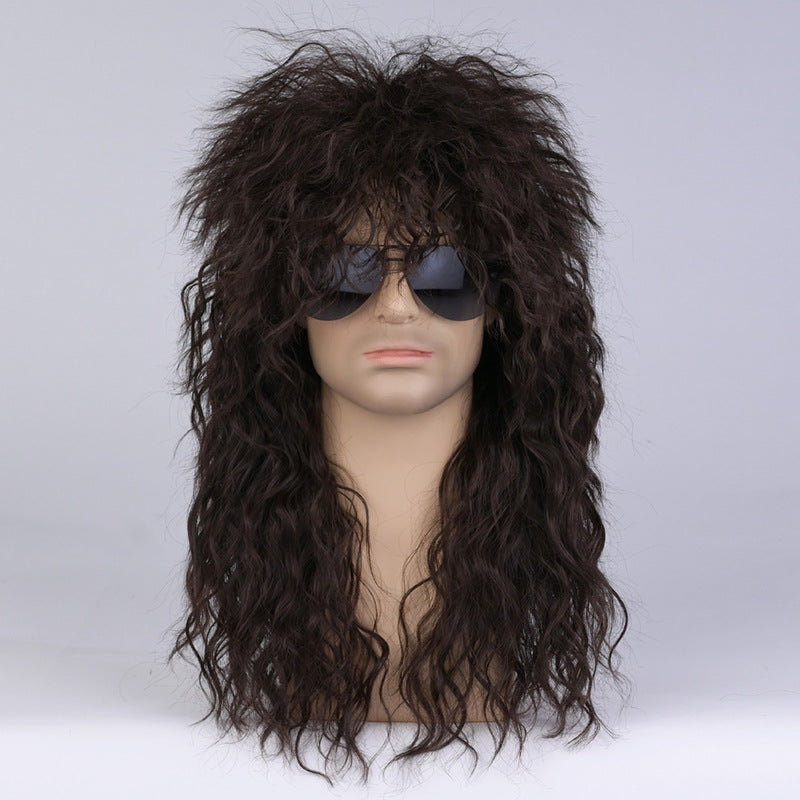 Men's Fluffy Hairstyle Beggar Crazy Long Curly Hair Stage Men's Wig