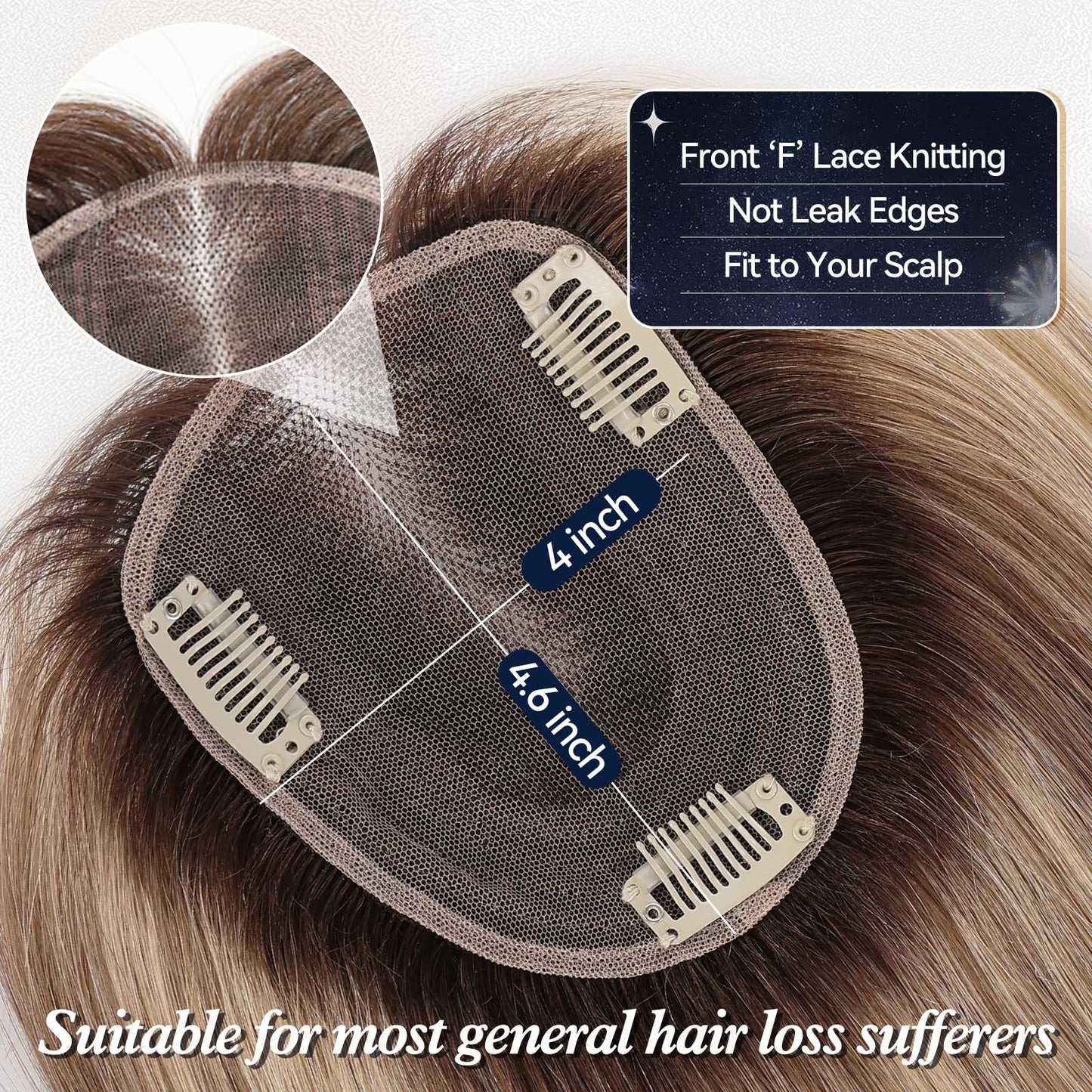 Mesh Bottom One-piece Invisible Seamless High Skull Top Wig