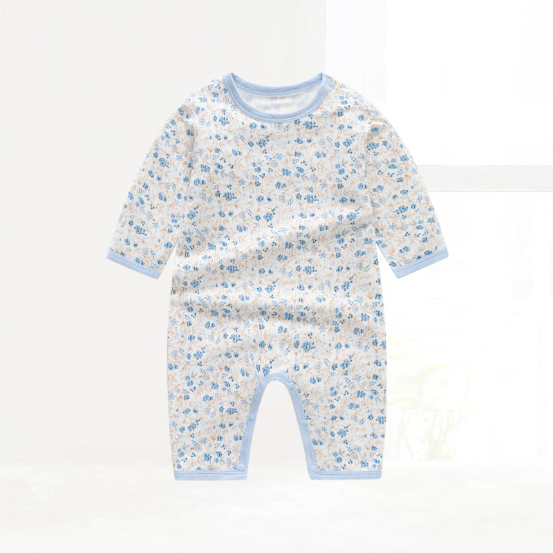 Children's Clothing Class One-piece Pajamas Pullover Shoulder Open Jumpsuit, Climbing Suit