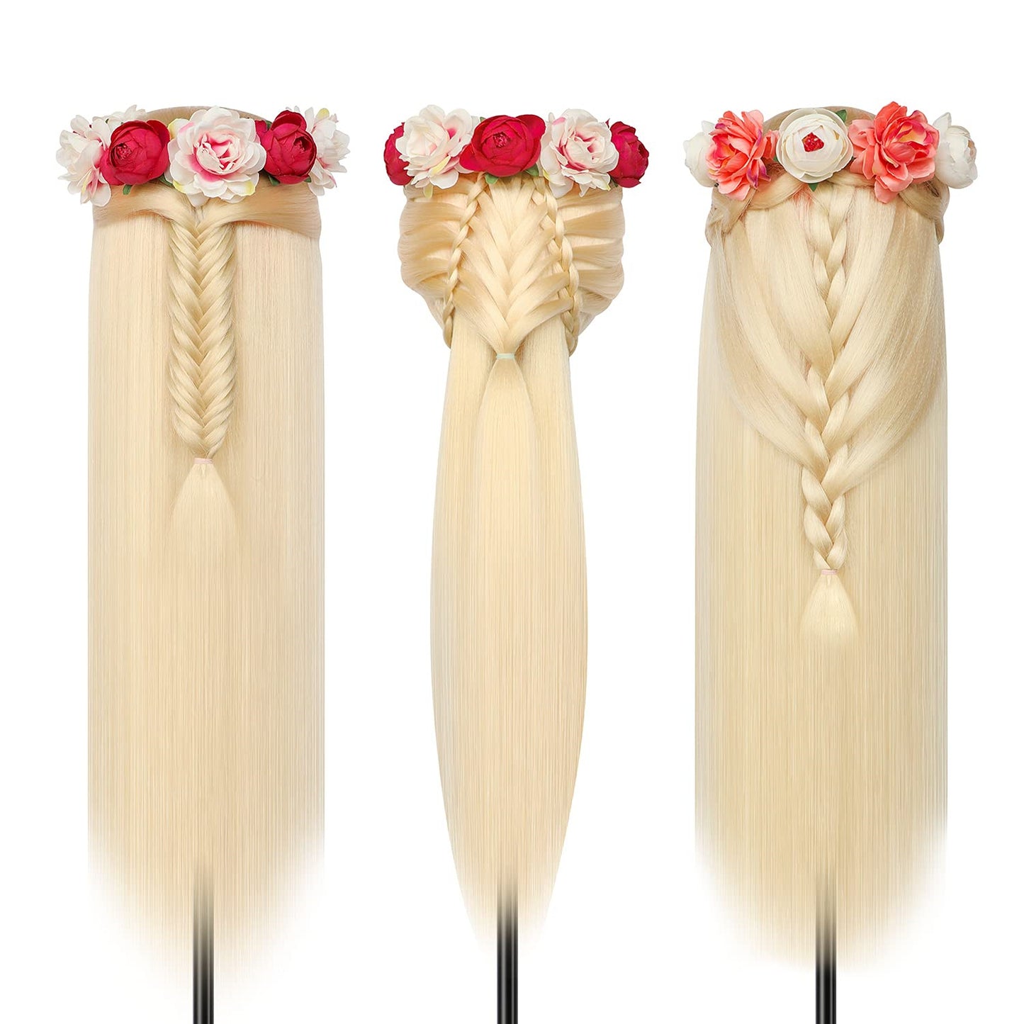 Model Head Beauty Hairdressing Chemical Fiber Filament Mock Braided Hair Other Wig