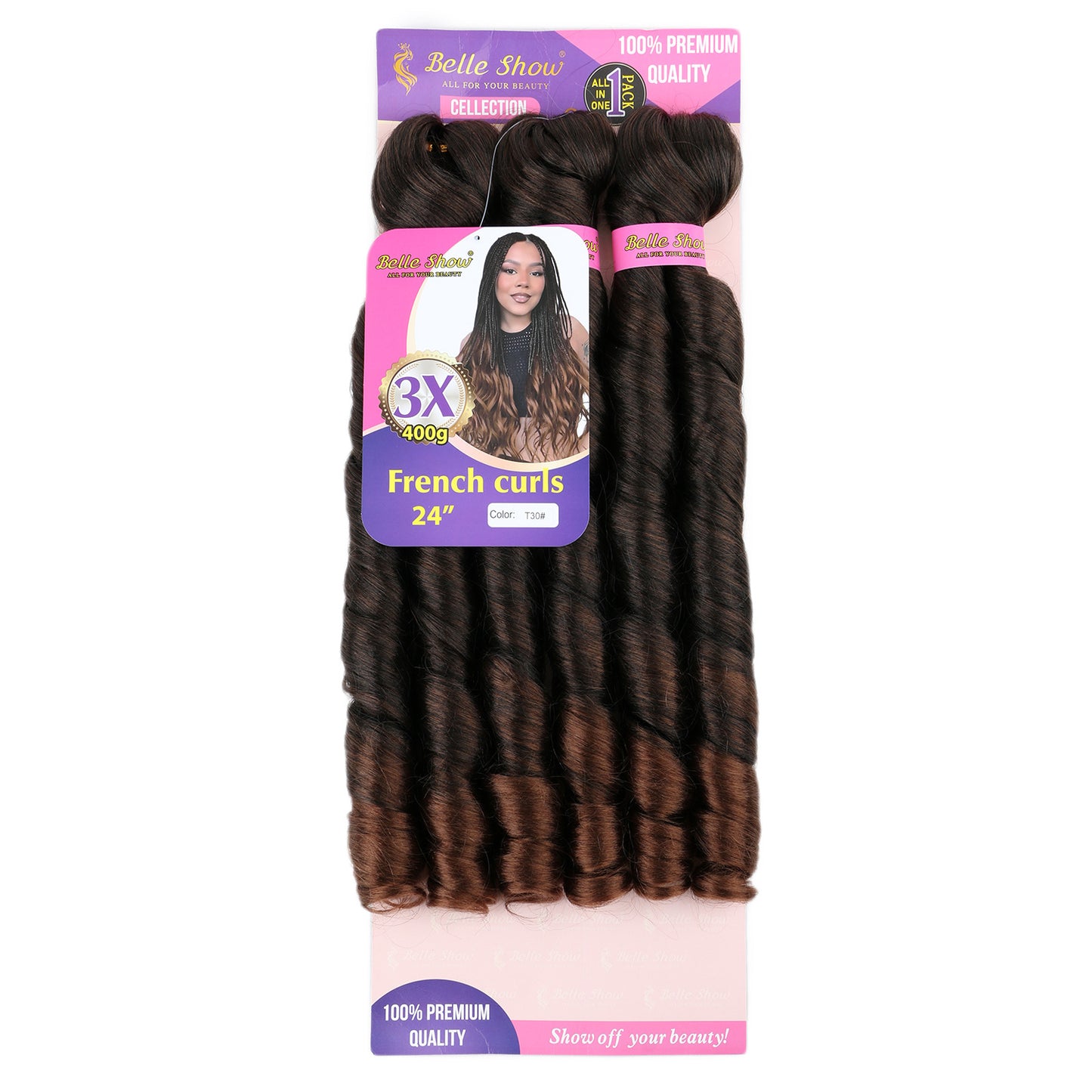 Fiber Low Temperature Tube Curved Large Wig Long Curls