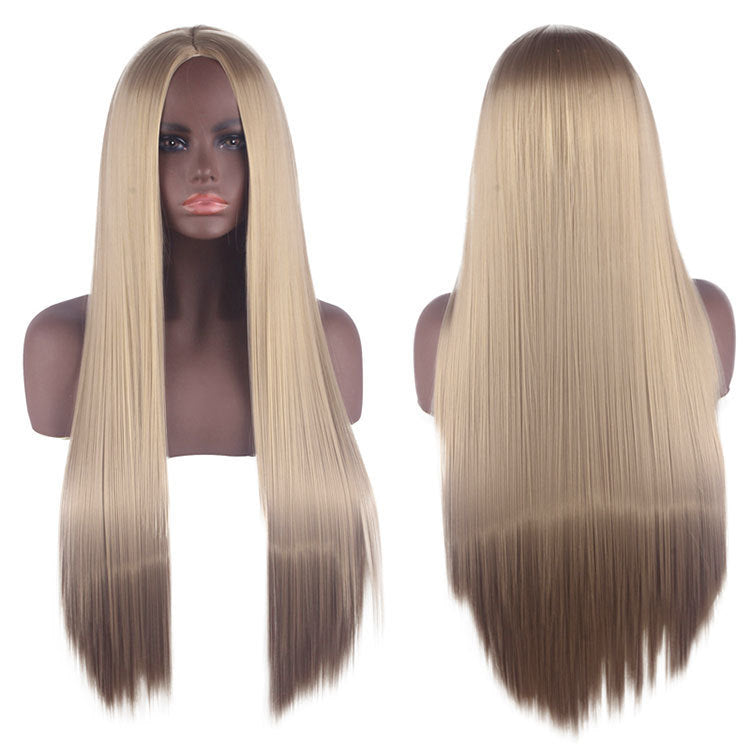 Universal Medium Scalp Black Long Straight Hair Cos Wig