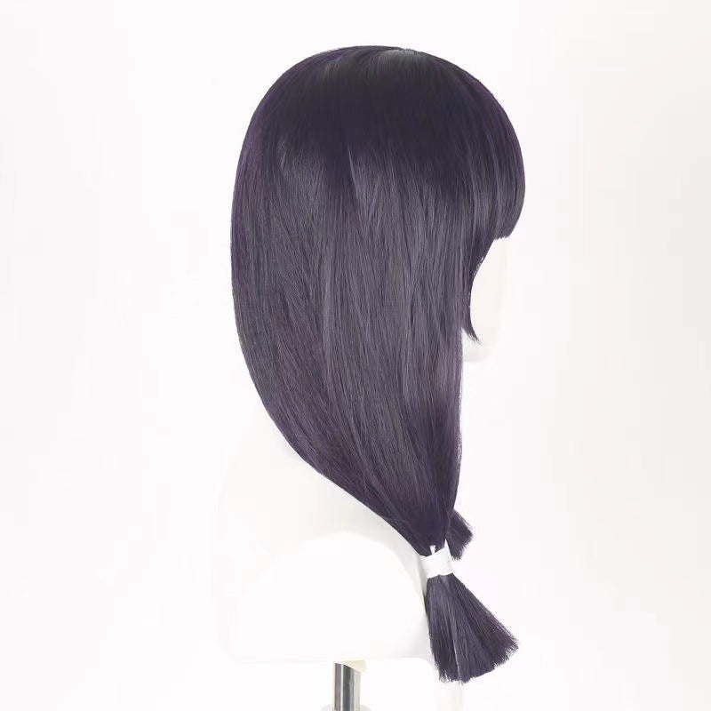 To Battle Luge Ji Dark Purple Straight Bangs Long Hair Cos Wig