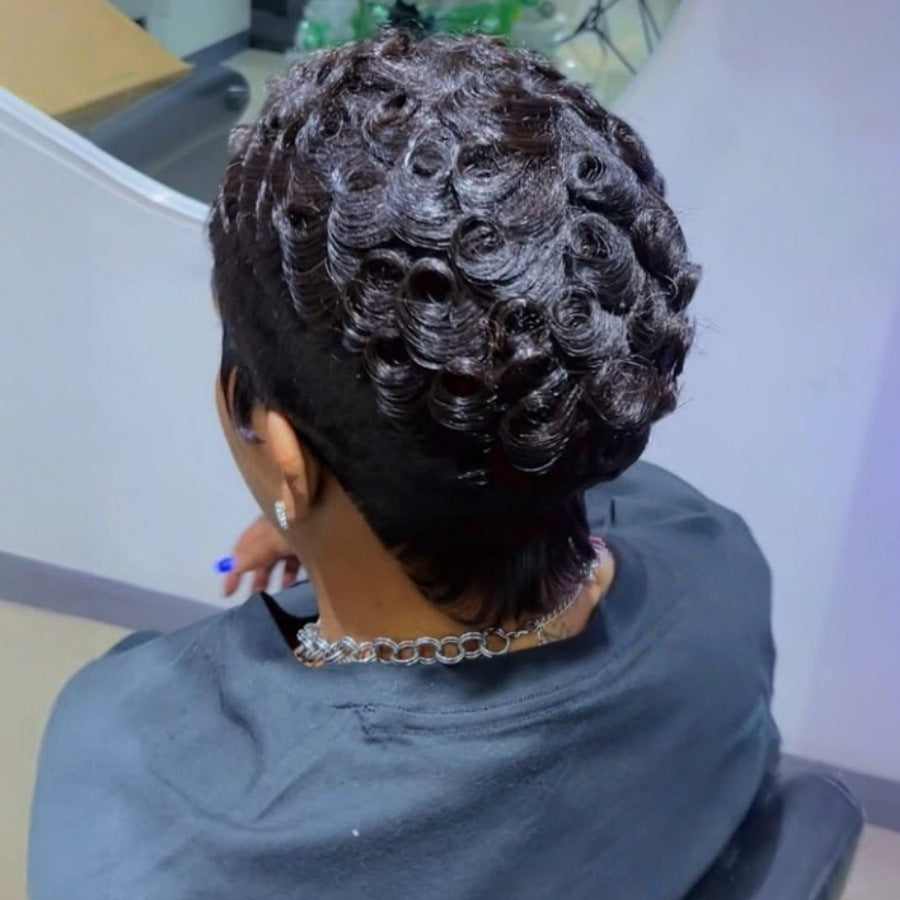 Innovative Casual Beautiful Big Mechanism Cover Real Hair Wig