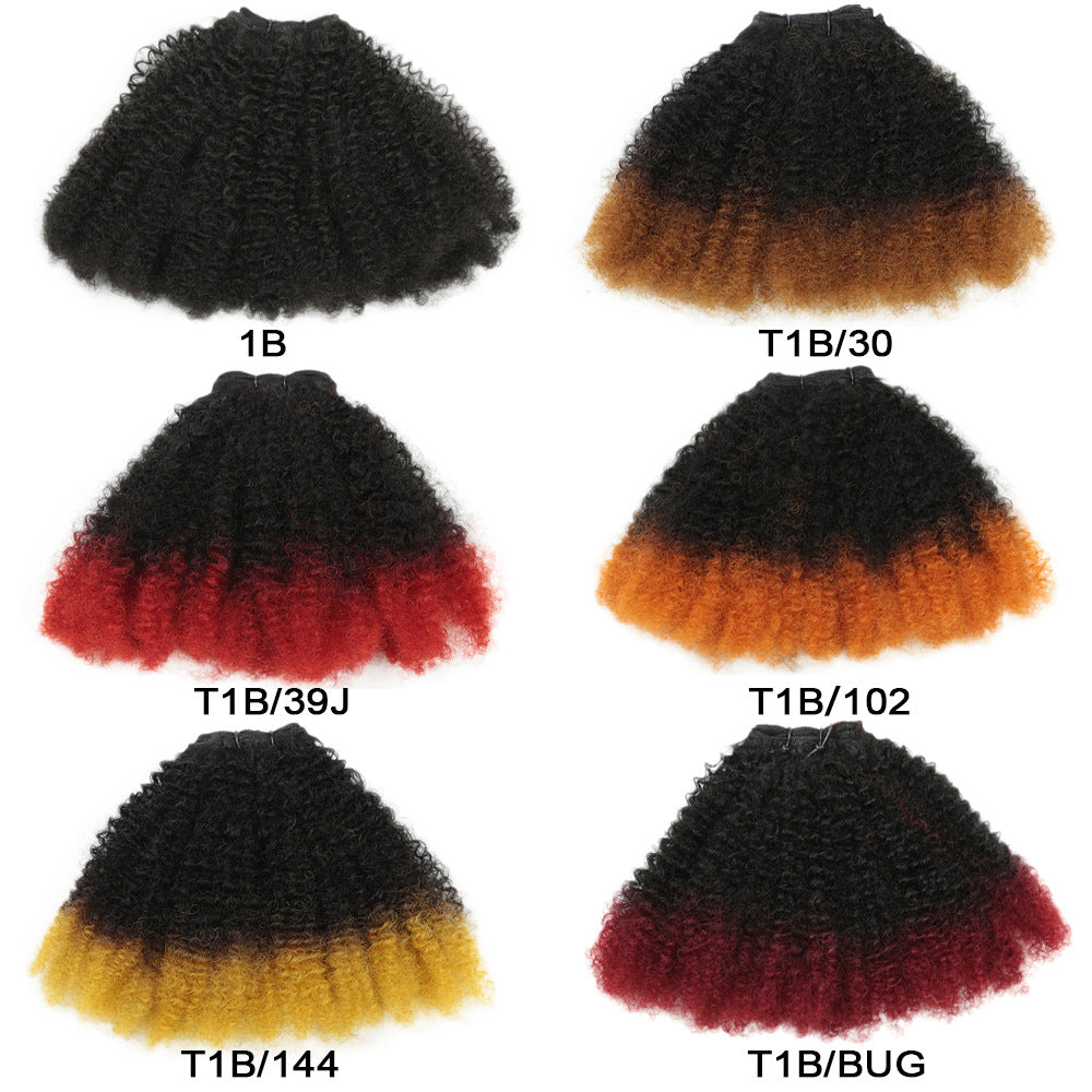 Protein Silk Chemical Fiber Weft Set Wig Short Curly Hair
