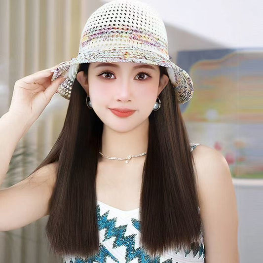 One Female Water Ripple Curly Hair Hollow Wig Long Curls