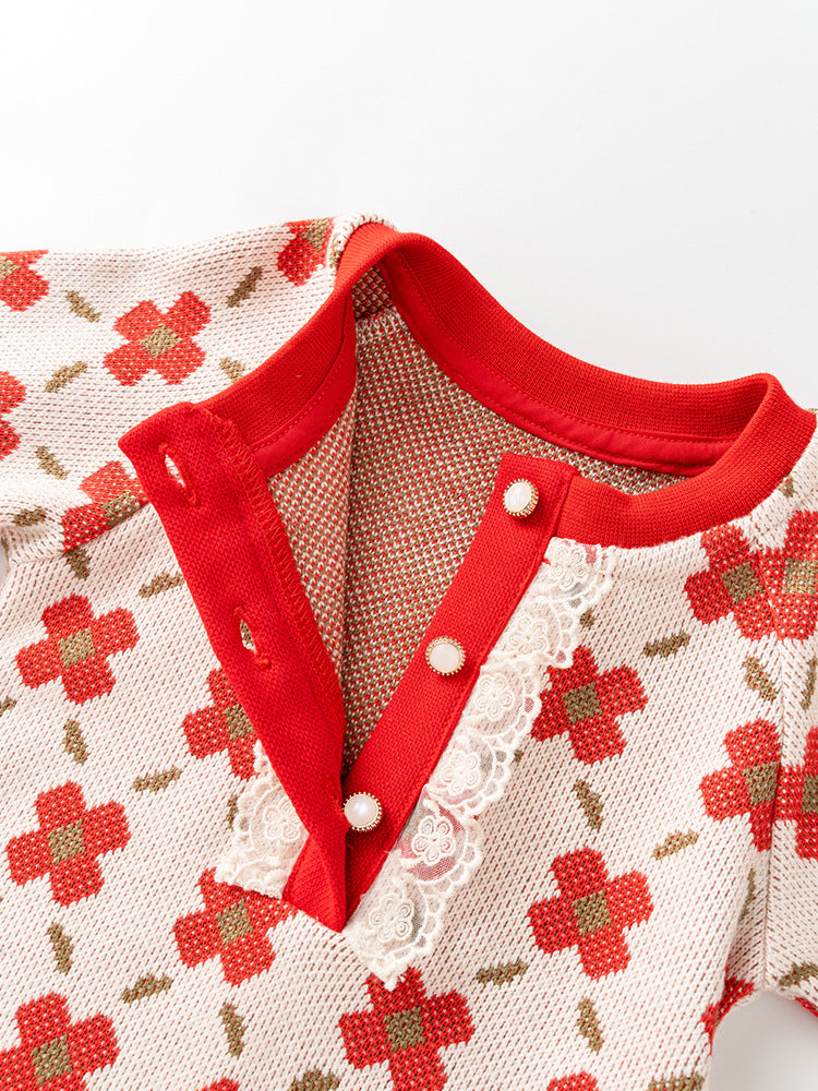 Spring Sweater Jumpsuit Knitted Going Out Clothes Born Fashionable Jumpsuit, Climbing Suit