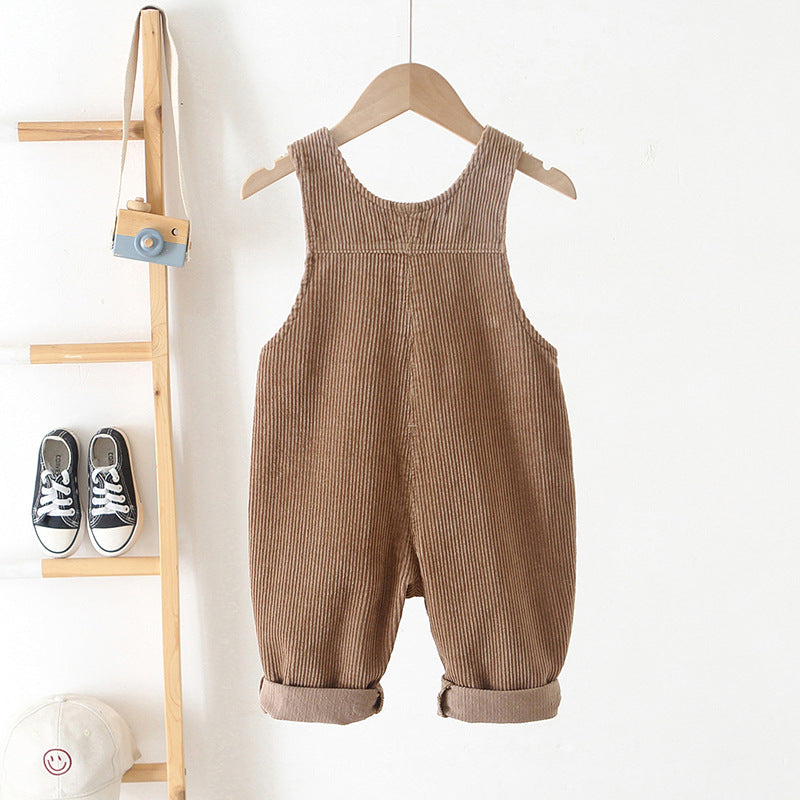 Children's Clothing Korean Trendy Suspender Year-old Corduroy Children's Pants