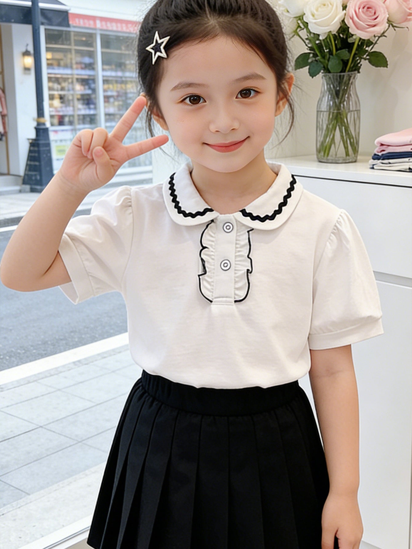 Children's Short-sleeved Summer Thin Polo Collar Top Children's T-shirt