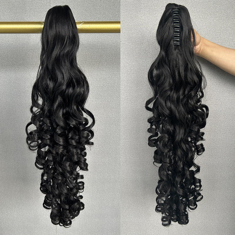 Grip Big Wave Long Curly Hair Claw Wig Ponytail