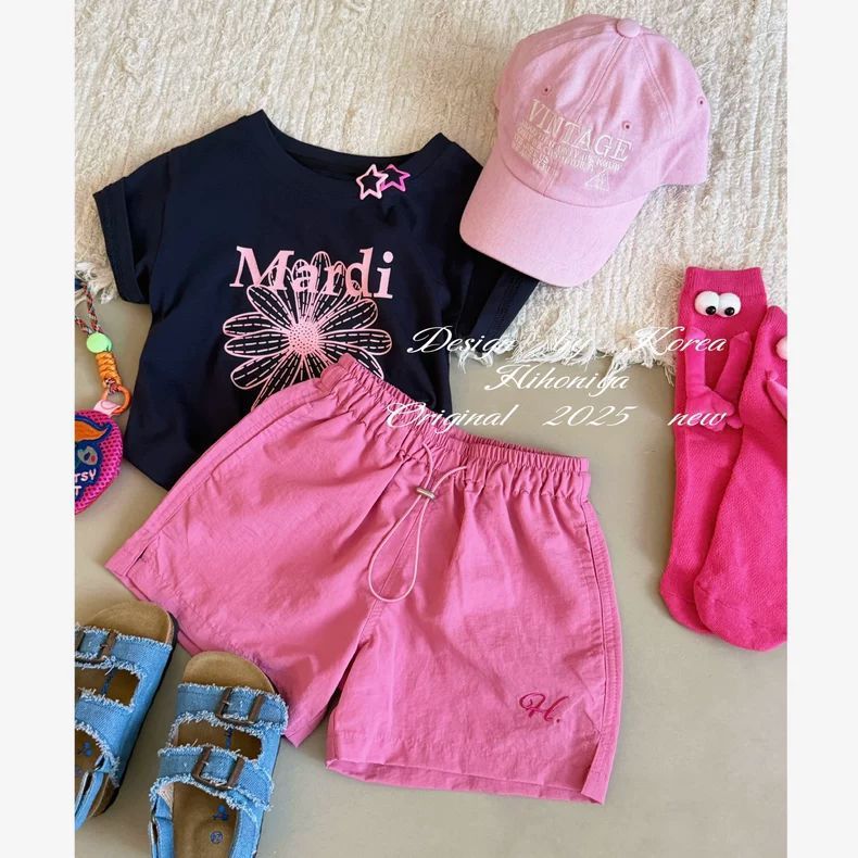 Children's Style Fashionable Clothing Summer Solid Color Sports Sun Protection Children's Pants
