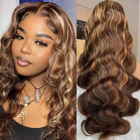 Lace Wigs Blend Hair Human Body Long Straight Wig