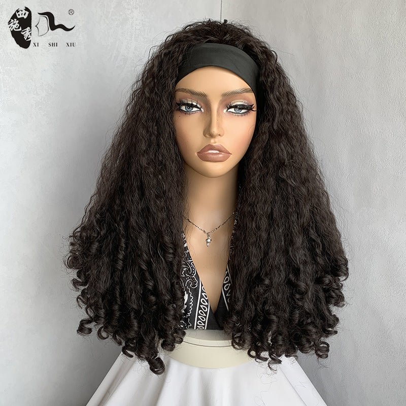 African Screw Hair Curler Female Afro Wig Long Curls