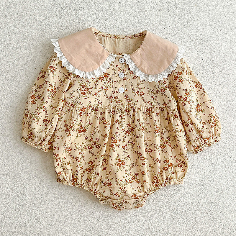 Children's Clothing Floral Romper Doll Collar Sisters Children's Dress