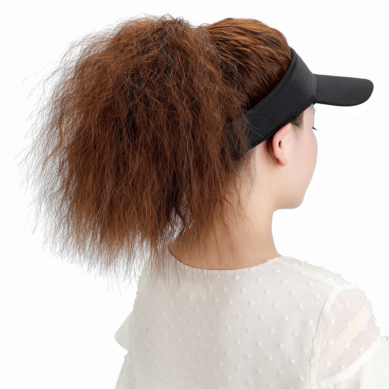 Stigma Curly Hair Integrated Hat Fashion Realistic Natural High Wig Long Curls