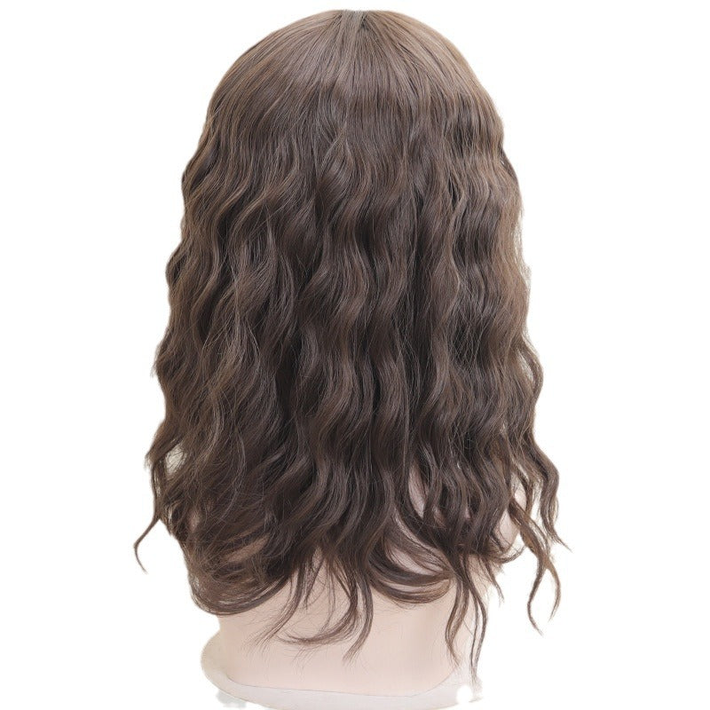 Small Curls Sheath Water Ripple Female Long Comic Bangs Round Wig Short Curly Hair