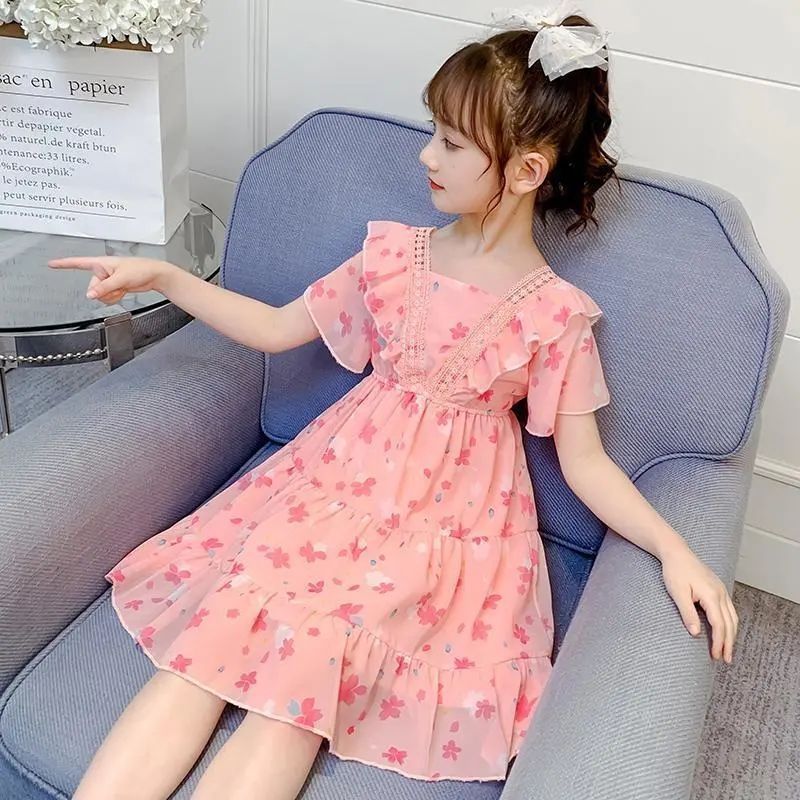 Children's Korean Style Western Skirt Middle Big Children's Dress