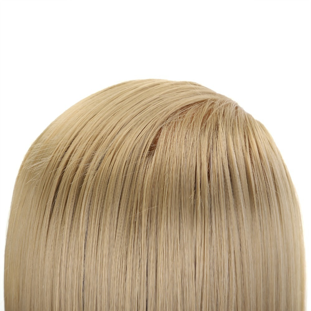 Head Braided Hair Practice Mannequin Hairdressing Cutting Wig Ponytail
