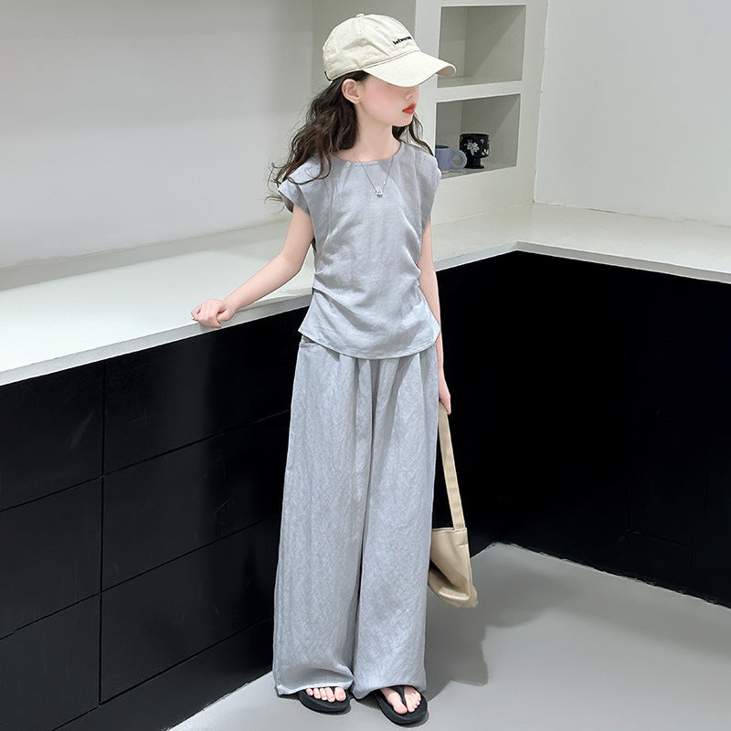Children's Summer Older Korean Style Wear Match Children's Suit