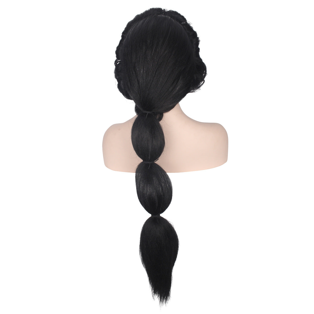 Santa Aladdin Princess Jasmine Fluffy Black Long Cos Wig