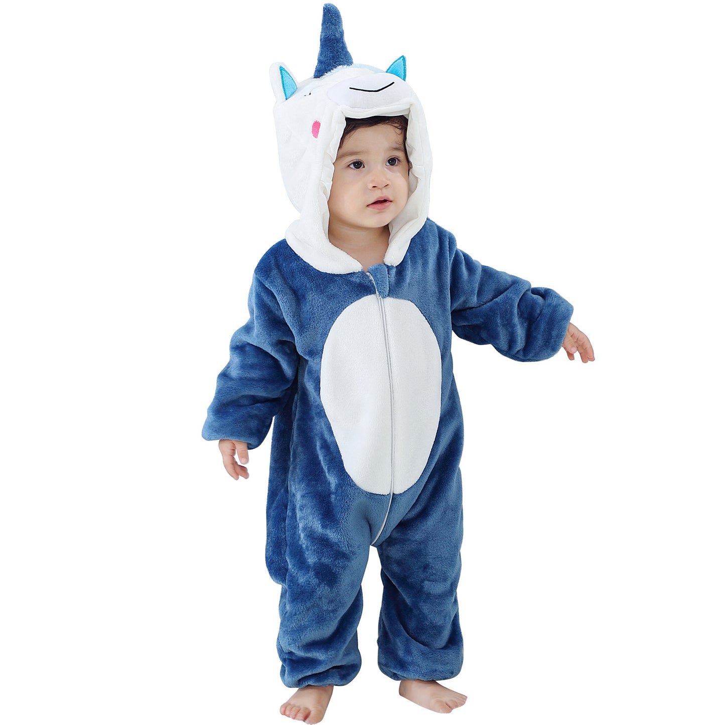 Flannel Animal Jumpsuit Going Out Clothes Cartoon Hooded Jumpsuit, Climbing Suit