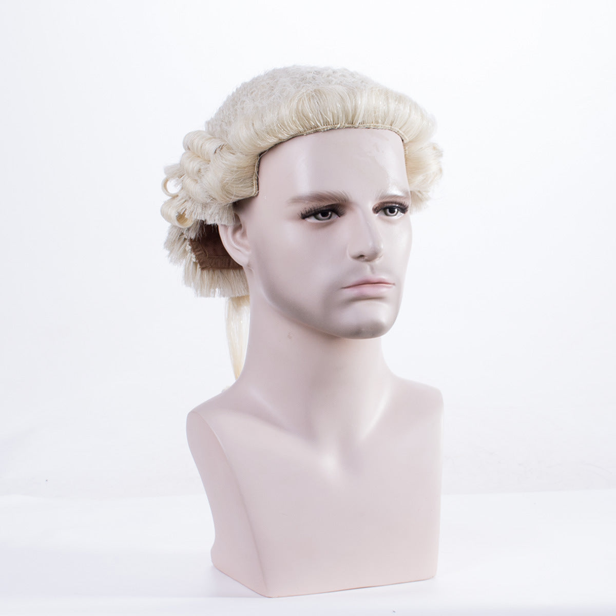 Lawyer Cap Horse Hair Woven Ball Head Cos Wig