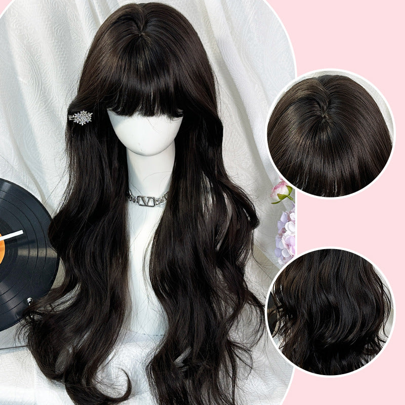 Artificial Long Curly Hair Natural Two-dimensional Other Wig