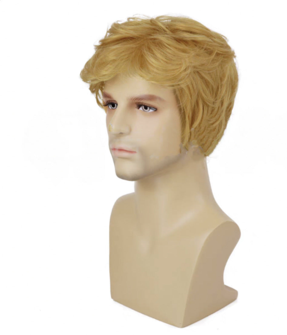Men's Partial Points Side Bangs Short Chemical Fiber Men's Wig