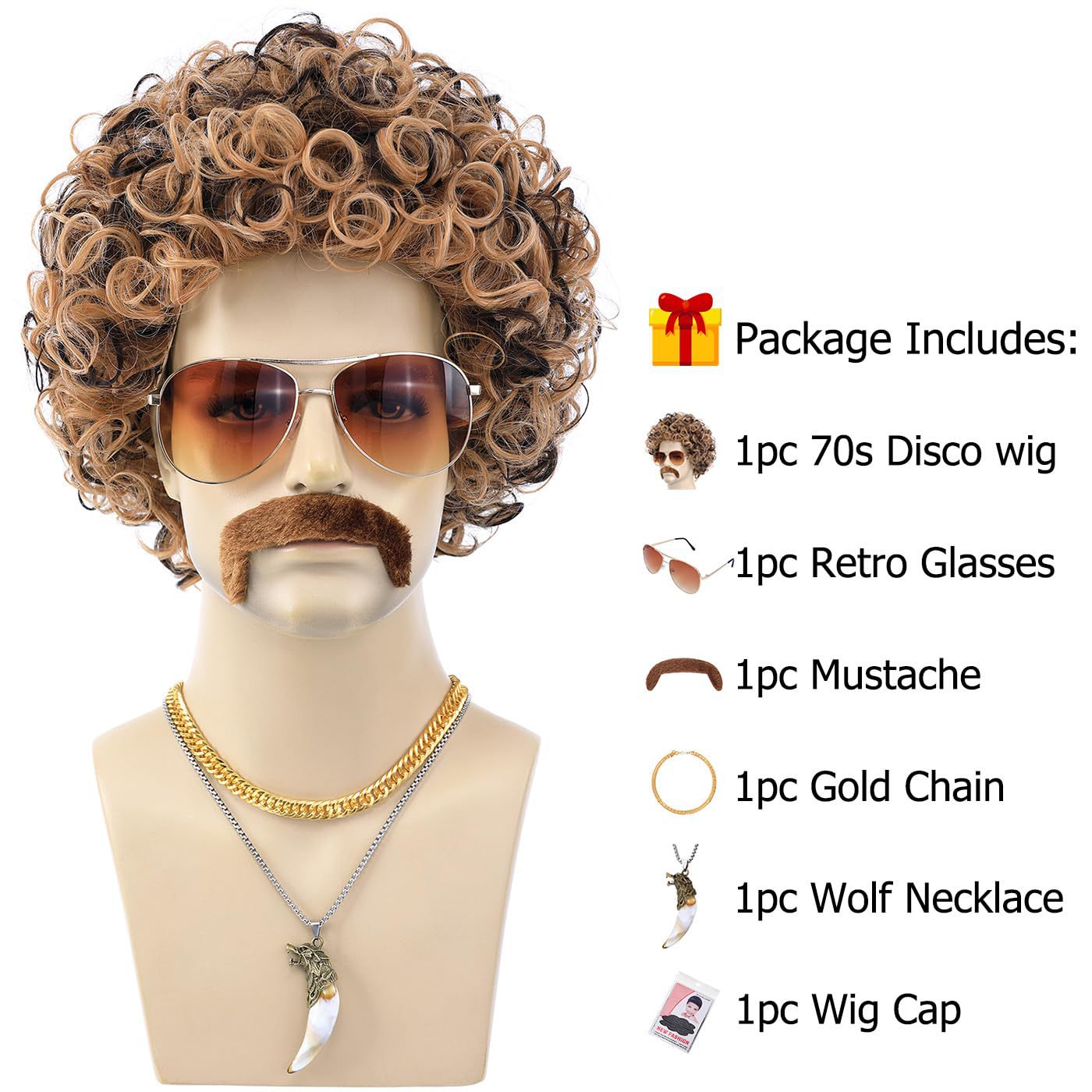 Vintage Party Generation African Fluffy Small Cos Wig