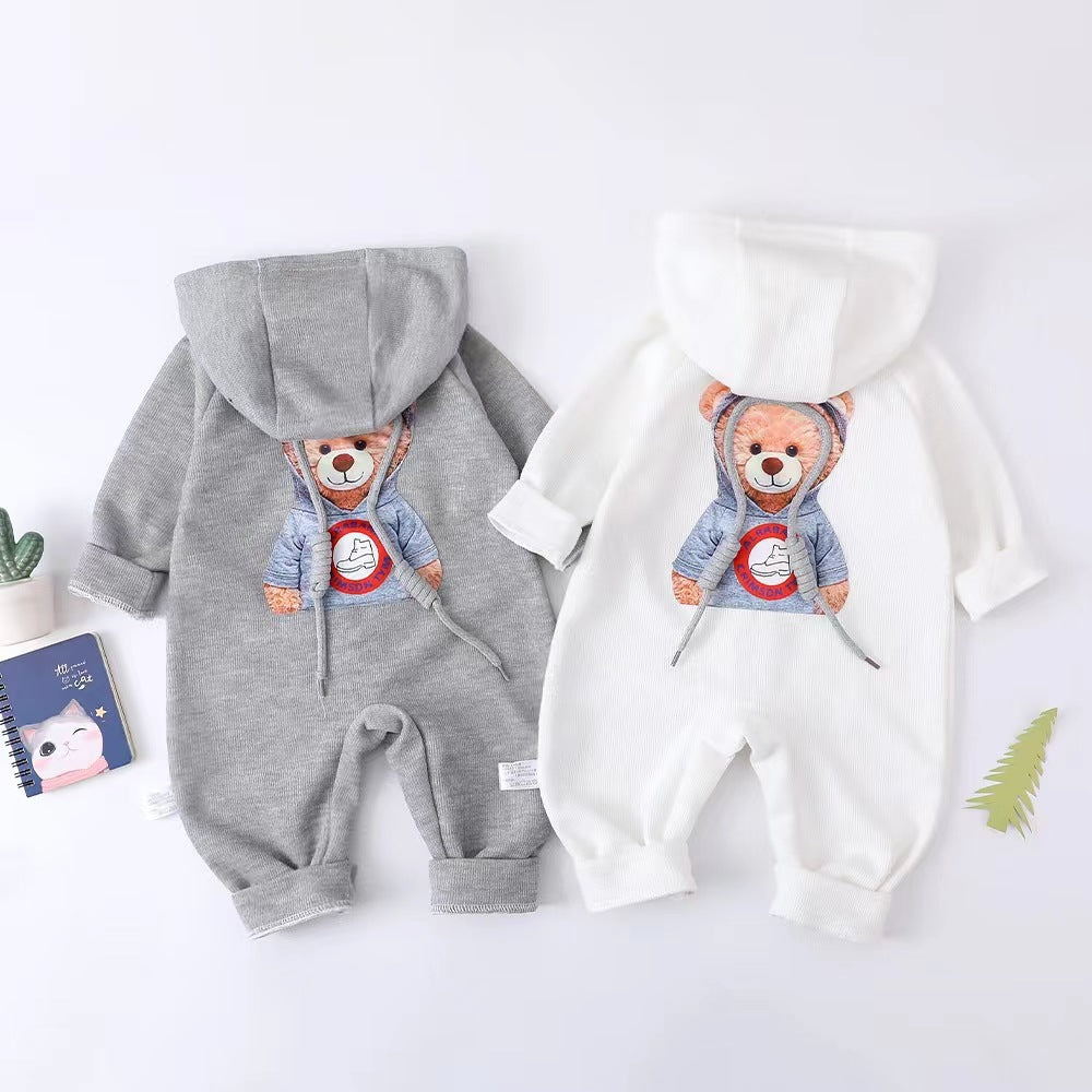 Sleeve Sweater Bear Hooded Cute Super Jumpsuit, Climbing Suit