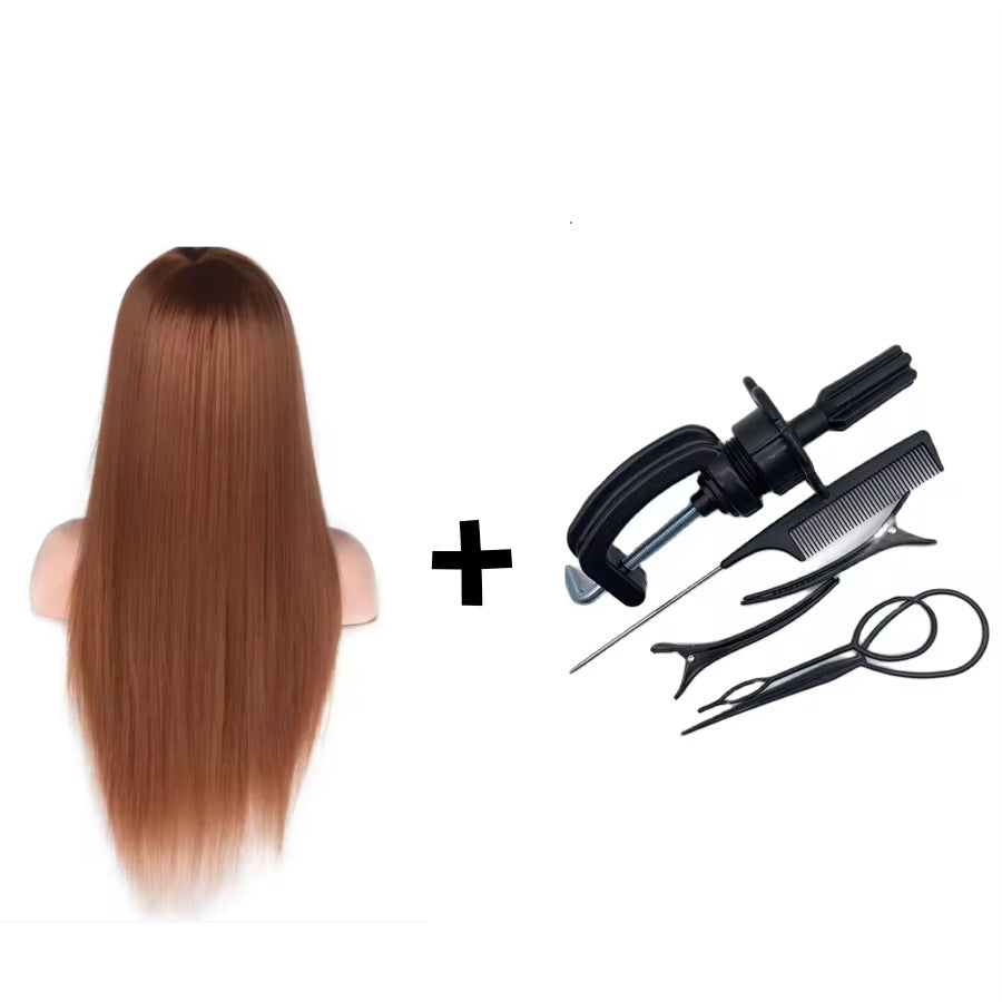 Artificial Hair Mannequin Head Hairdressing Practice Perm Braiding Updo Trimming Other Wig