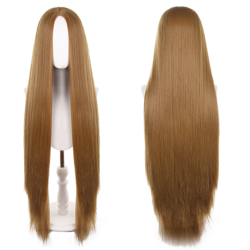 Mid-length Universal Long Straight Scalp Style Cos Wig