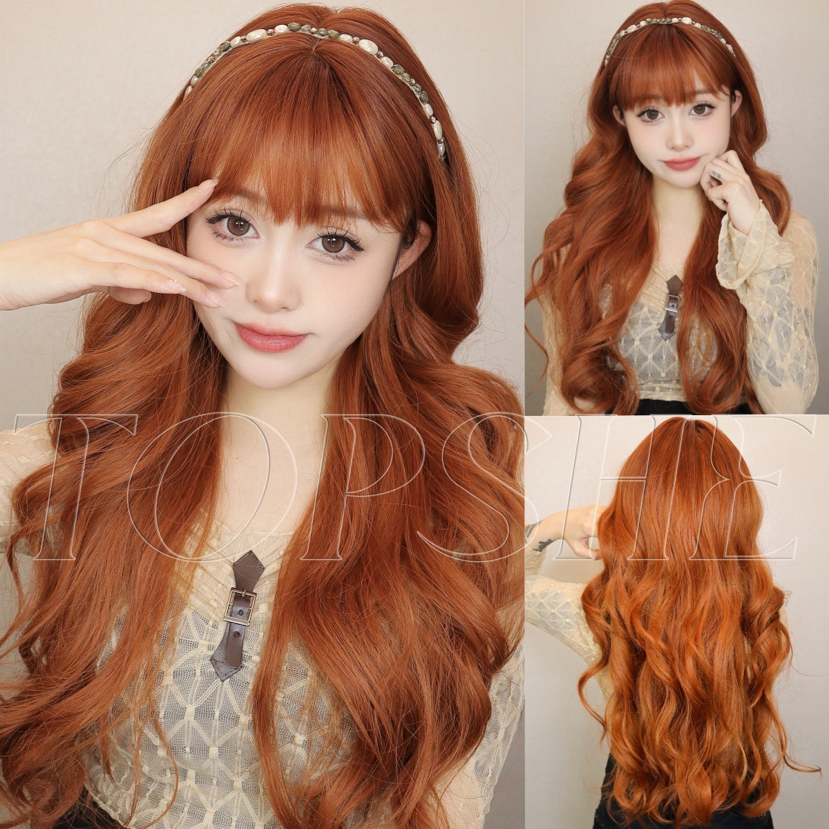Women's Big Wave Curly Hair Fiber Natural Wig Long Curls