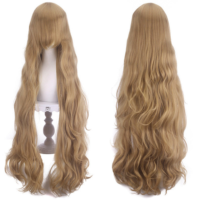 Anime Female Curly Hair Medium Fluffy Wig Long Curls