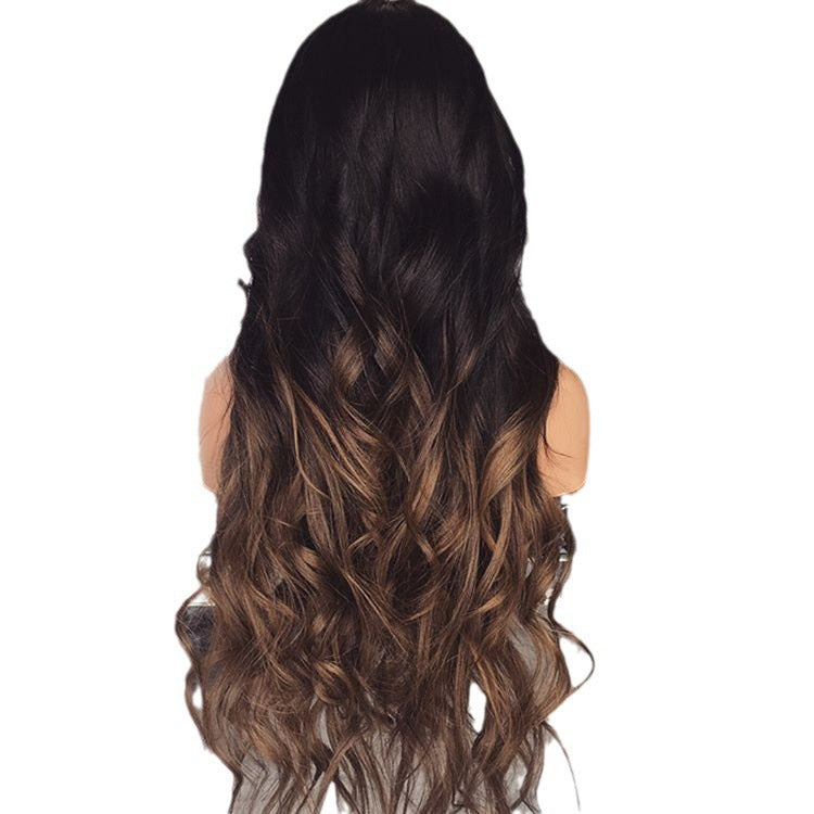 Fashion Curly Hair Big Wave Gradient Wig Long Curls