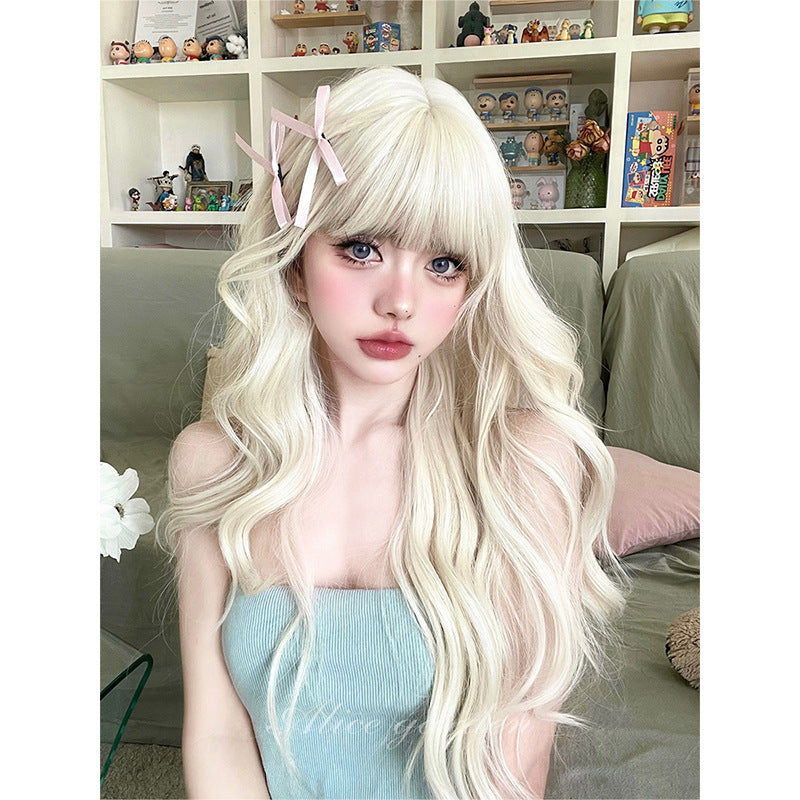 Women's Long Curly Hair Upgrade Craft Big Scalp Any Other Wig