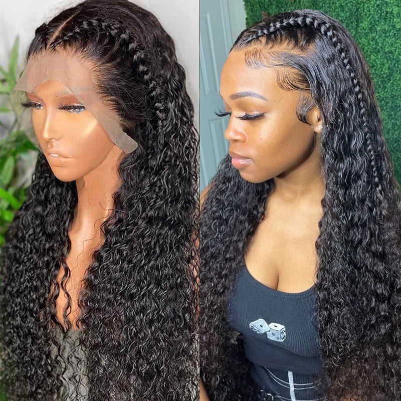 Curly Hair Female Front Lace Chemical Wig Long Curls