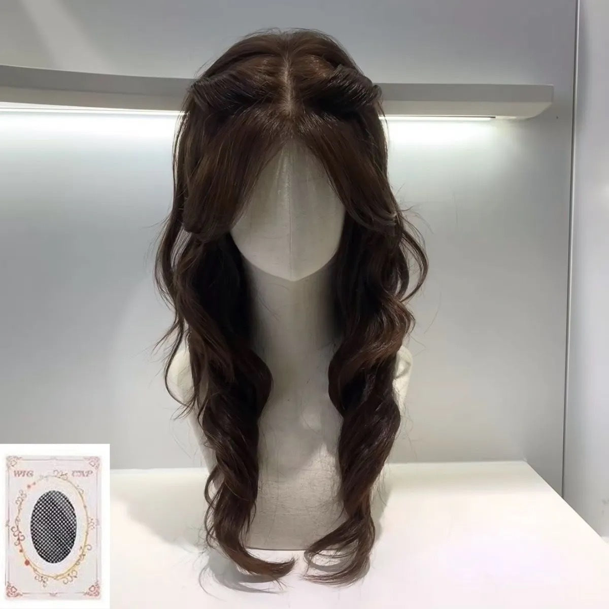 Female Ancient Early Feeling Golden Princess Mid-length Curly Hair Wig Long Curls