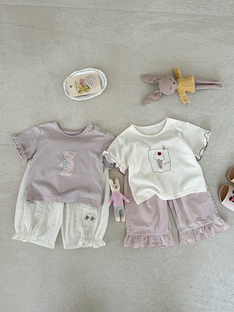 Summer Cartoon Short Sleeve Thin Versatile Children's T-shirt