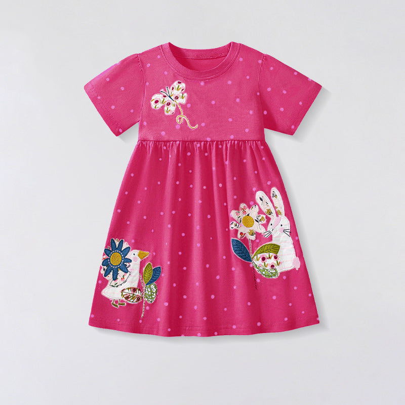 Summer Shirt Plaid Fashion Trendy Cartoon Children's Dress