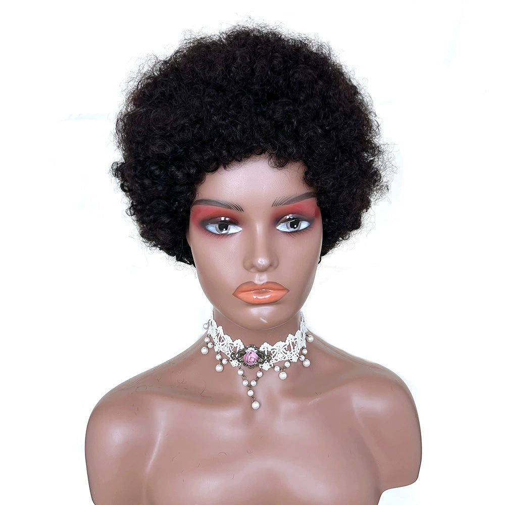 Cool Mechanism Explosion Head Cover Human Real Hair Wig