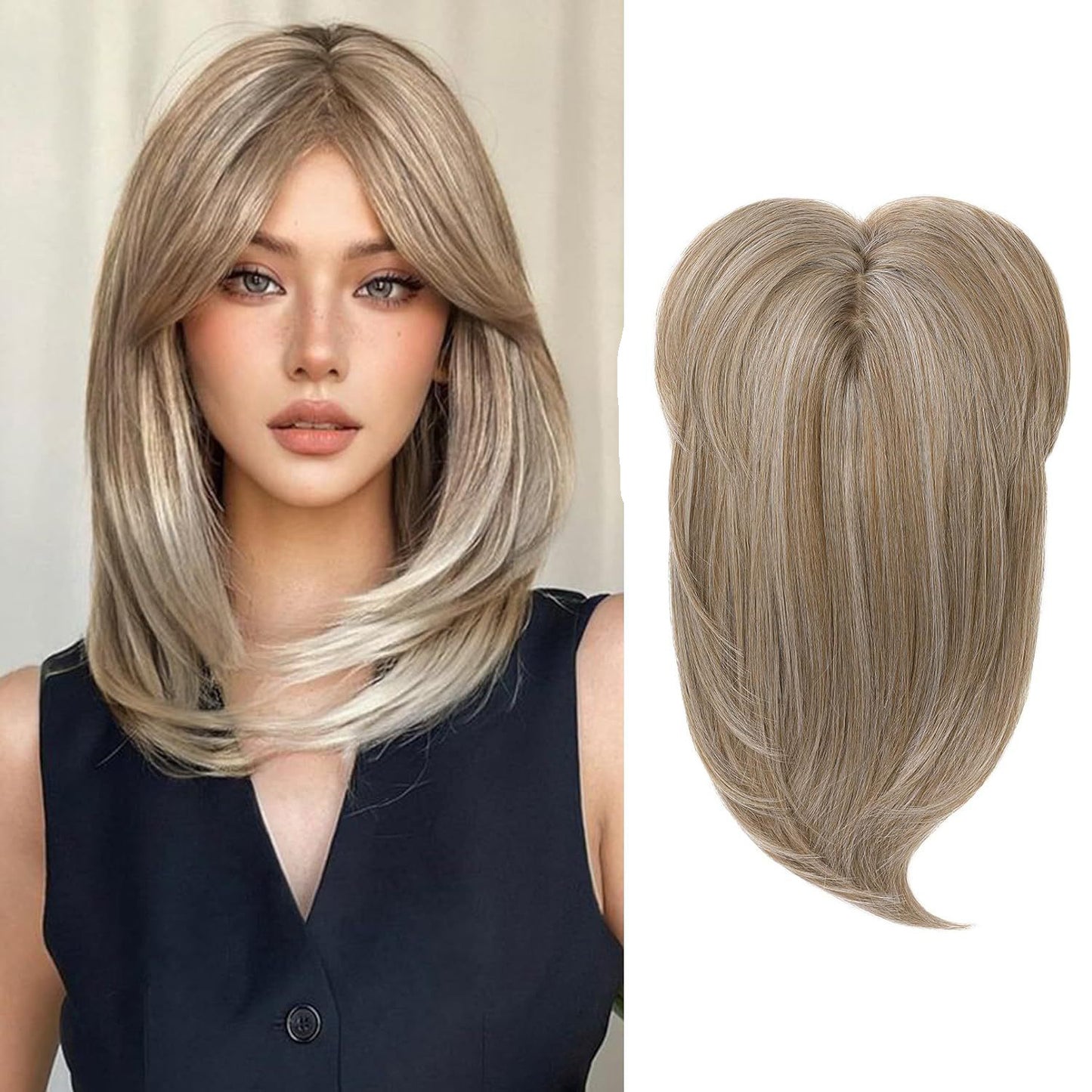 Head Hair Supplementing Piece Set Chemical Fiber Dome Hairpiece Wig