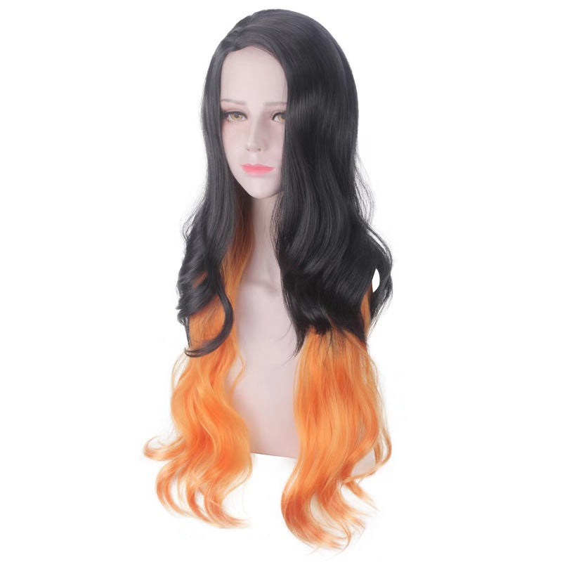 No Stove Door Black Brown Gradient Color Cos Wig