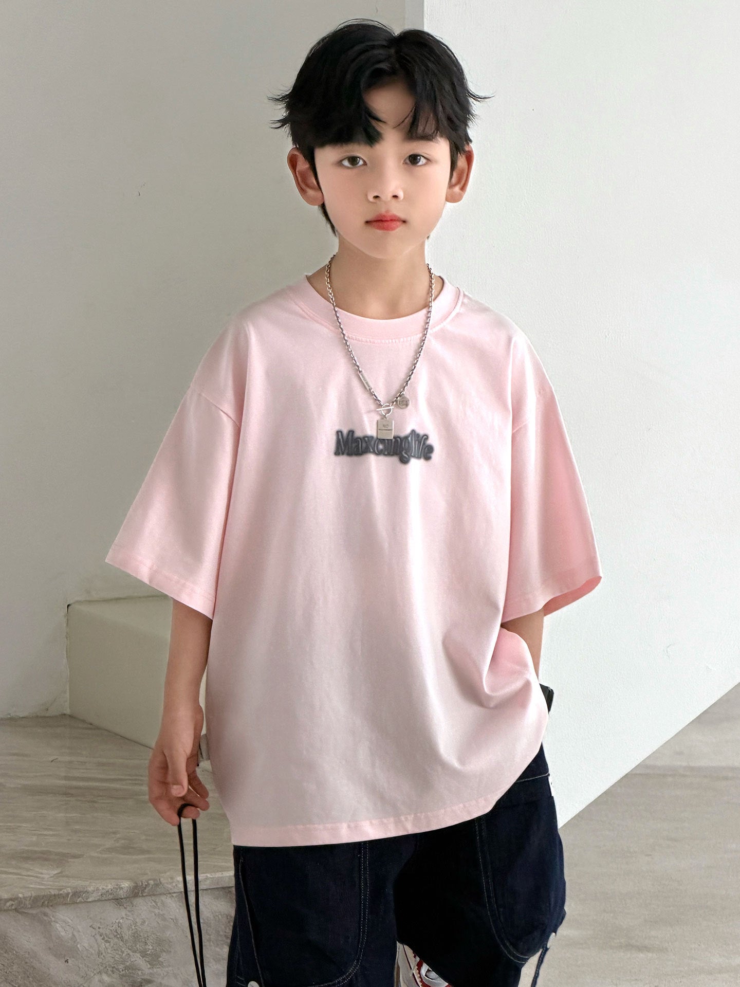 Children's Clothing Boy's Short-sleeved Medium Large Korean Boys Summer Thin Children's T-shirt