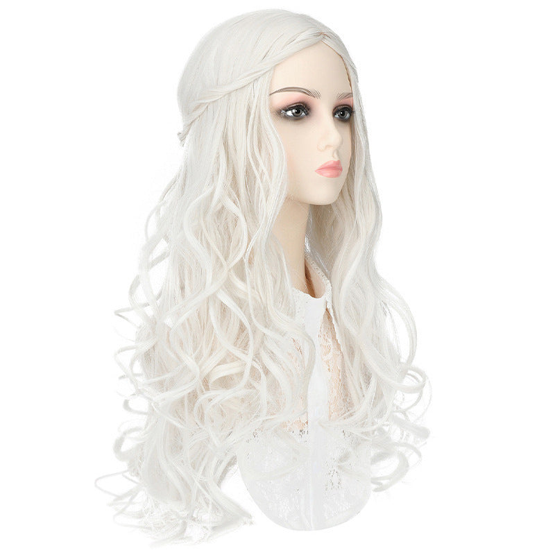Alice In Wonderland Mid-length Curly Hair Halloween Party Dress-up Cos Wig