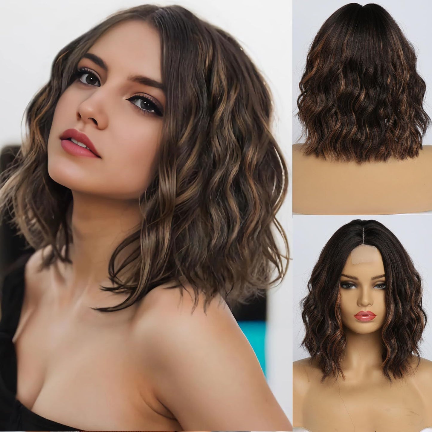 Graceful Women's Front Lace Synthetic Wigs Wig Short Curly Hair
