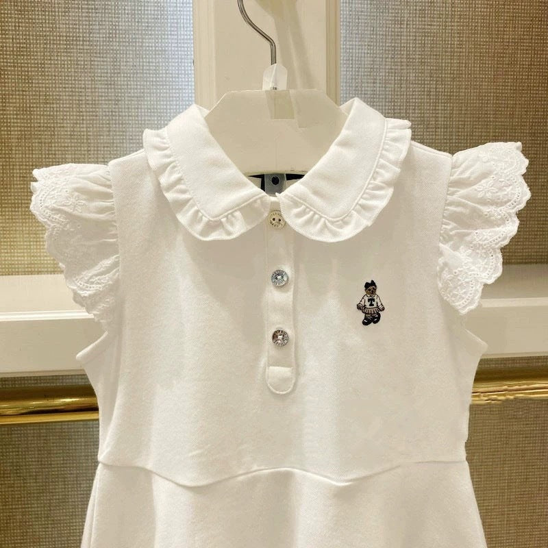 Class Summer Korean Style Little Bear Soft Breathable Children's Dress