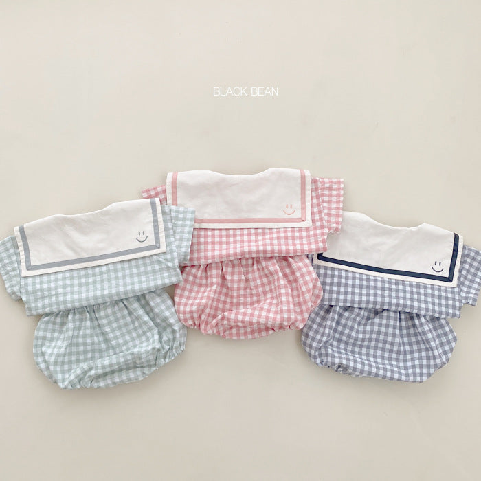Style Infant Refreshing Plaid Academy Short Sleeve Bulky Underpants Born Children's Suit