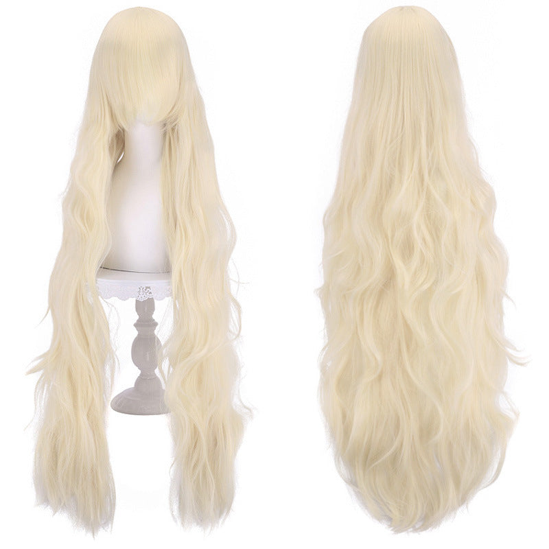 Anime Female Curly Hair Medium Fluffy Wig Long Curls