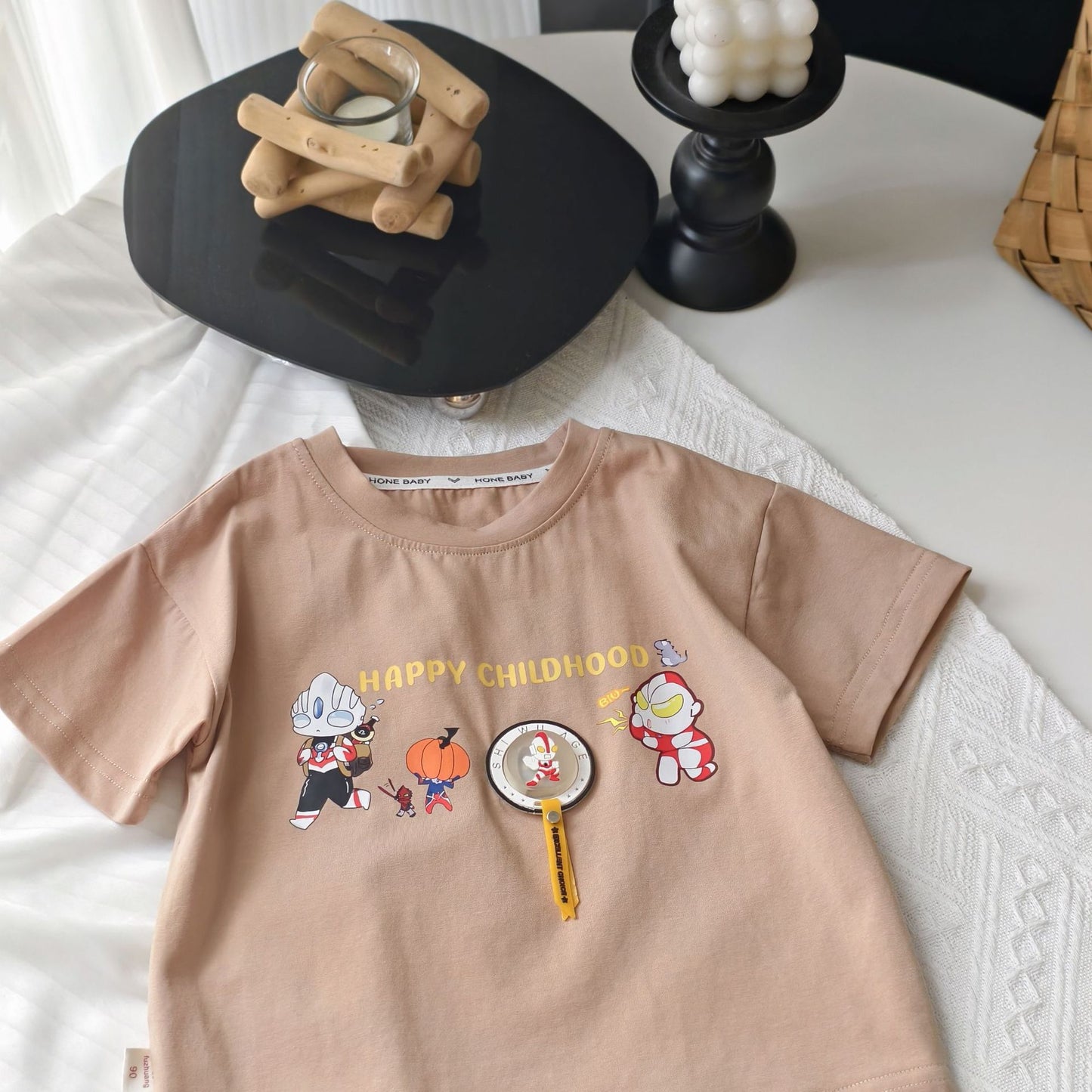 Summer Boys Cute Comfortable Pure Cotton Light Casual Short Children's T-shirt